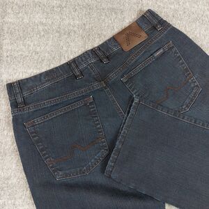 Alberto Men Stone Modern Fit T400 Denim Jeans Size 34x32 (Fit 34x30) Blue Casual